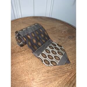 Mosaic‎ Men's Silk Tie Multicolor Geometric Pattern Classic Length